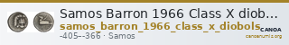 Samos Barron 1966 Class X diobols — CANOA
