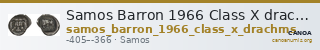 Samos Barron 1966 Class X drachms — CANOA