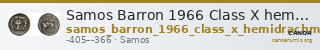 Samos Barron 1966 Class X hemidrachms — CANOA