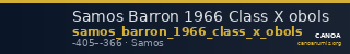Samos Barron 1966 Class X obols — CANOA