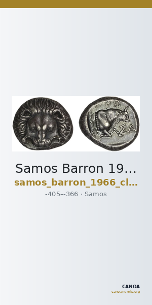Samos Barron 1966 Class X tetradrachms — CANOA