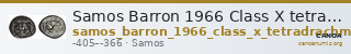 Samos Barron 1966 Class X tetradrachms — CANOA