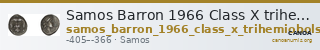 Samos Barron 1966 Class X trihemiobols — CANOA