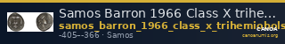 Samos Barron 1966 Class X trihemiobols — CANOA