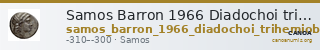 Samos Barron 1966 Diadochoi trihemiobols — CANOA