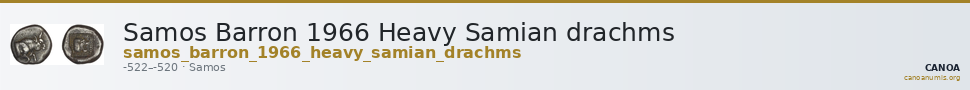 Samos Barron 1966 Heavy Samian drachms — CANOA