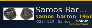 Samos Barron 1966 Heavy Samian trihemiobols — CANOA
