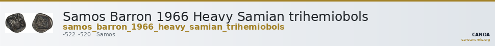 Samos Barron 1966 Heavy Samian trihemiobols — CANOA