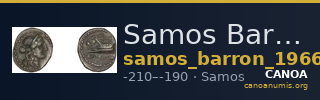 Samos Barron 1966 Last silver diobols — CANOA