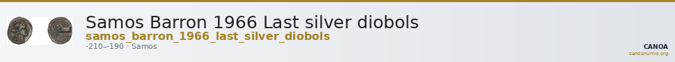 Samos Barron 1966 Last silver diobols — CANOA