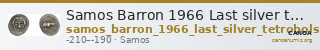 Samos Barron 1966 Last silver tetrobols — CANOA