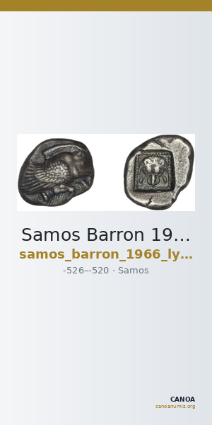 Samos Barron 1966 Lyd-Mil drachms — CANOA