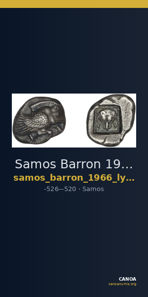 Samos Barron 1966 Lyd-Mil drachms — CANOA