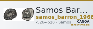 Samos Barron 1966 Lyd-Mil drachms — CANOA
