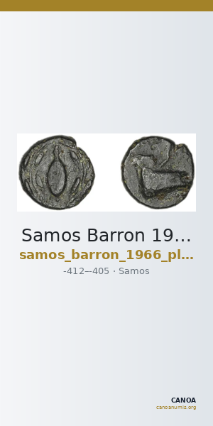 Samos Barron 1966 Pl. xvii, AE — CANOA