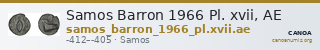 Samos Barron 1966 Pl. xvii, AE — CANOA