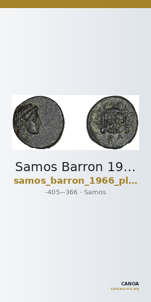 Samos Barron 1966 Pl. xxxi, 1 — CANOA