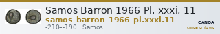 Samos Barron 1966 Pl. xxxi, 11 — CANOA