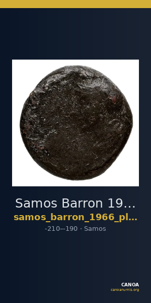 Samos Barron 1966 Pl. xxxi, 12 — CANOA
