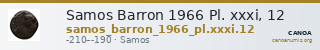 Samos Barron 1966 Pl. xxxi, 12 — CANOA