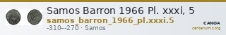 Samos Barron 1966 Pl. xxxi, 5 — CANOA