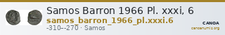 Samos Barron 1966 Pl. xxxi, 6 — CANOA