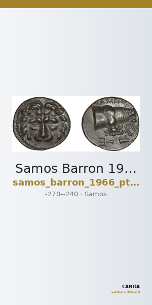 Samos Barron 1966 Ptolemaic octobols — CANOA