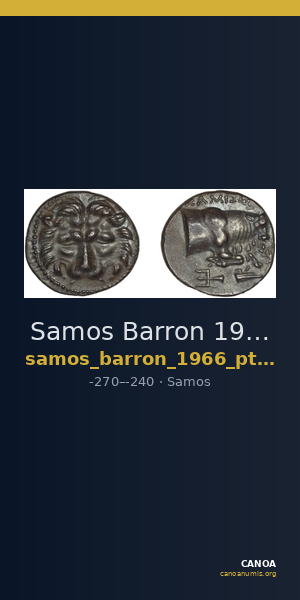 Samos Barron 1966 Ptolemaic octobols — CANOA