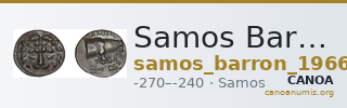 Samos Barron 1966 Ptolemaic octobols — CANOA