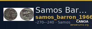 Samos Barron 1966 Ptolemaic octobols — CANOA