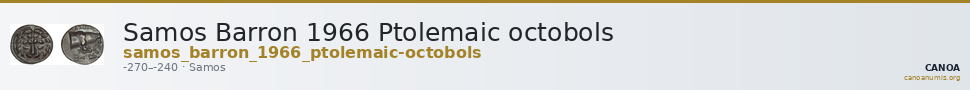 Samos Barron 1966 Ptolemaic octobols — CANOA