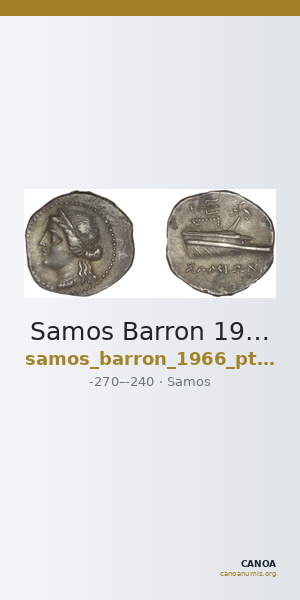 Samos Barron 1966 Ptolemaic tetrobols — CANOA