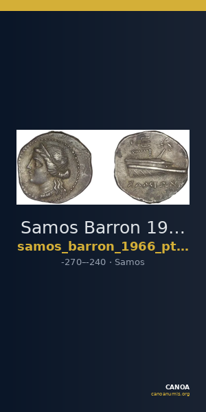 Samos Barron 1966 Ptolemaic tetrobols — CANOA