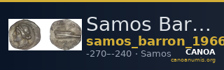 Samos Barron 1966 Ptolemaic tetrobols — CANOA