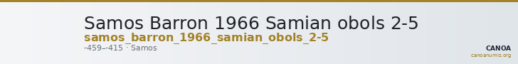 Samos Barron 1966 Samian obols 2-5 — CANOA