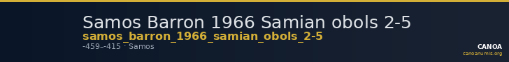 Samos Barron 1966 Samian obols 2-5 — CANOA