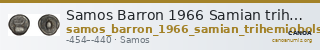 Samos Barron 1966 Samian trihemiobols — CANOA