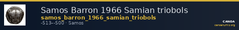 Samos Barron 1966 Samian triobols — CANOA