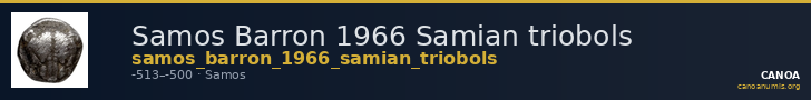 Samos Barron 1966 Samian triobols — CANOA