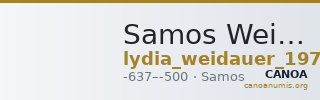 Samos Weidauer 1975 XLIX — CANOA