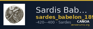 Sardis Babelon 1893 167 — CANOA