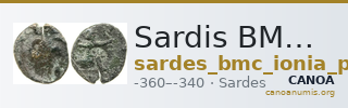 Sardis BMC Ionia p. 324, no. 7 — CANOA
