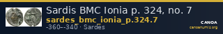 Sardis BMC Ionia p. 324, no. 7 — CANOA
