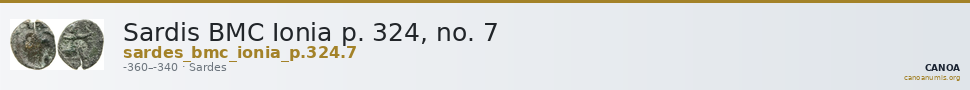 Sardis BMC Ionia p. 324, no. 7 — CANOA