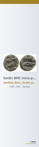 Sardis BMC Ionia p. 324, no. 8-9 — CANOA