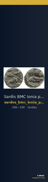 Sardis BMC Ionia p. 324, no. 8-9 — CANOA
