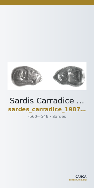 Sardis Carradice 1987 Croeseid A heavy — CANOA