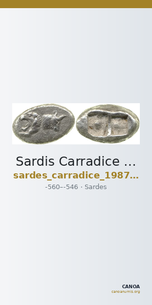 Sardis Carradice 1987 Croeseid A heavy — CANOA