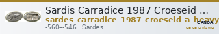 Sardis Carradice 1987 Croeseid A heavy — CANOA