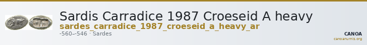 Sardis Carradice 1987 Croeseid A heavy — CANOA